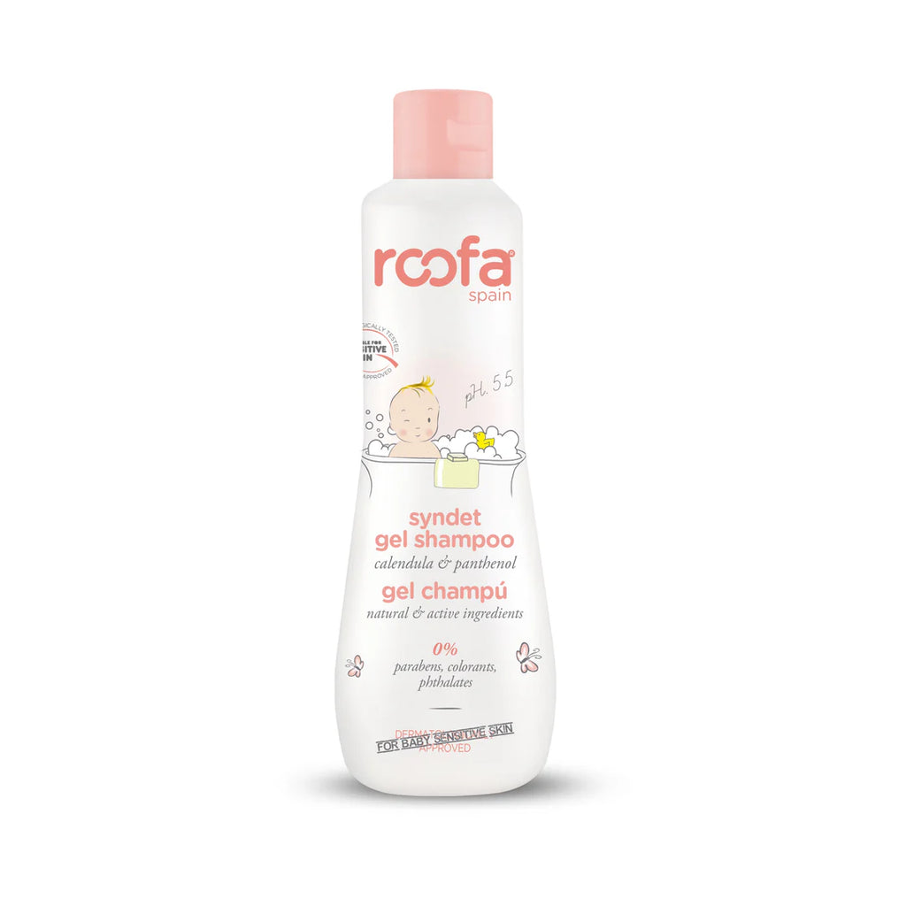 Roofa Calendula & Panthenol Sulfate-Free Syndet Gel Shampoo for Newborns